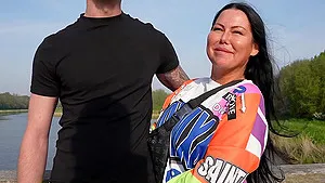 Outdoor dicking in doggy style position with hot Lorena from the Block