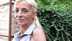 skinny toothless mature masturbating outdoor