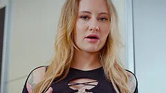 Blodne Ivy Maddox wearing lingerie moans during rough sex