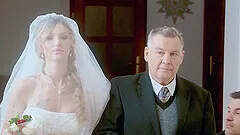 Olivia Sparkle in a wedding dress and veil caught on camera fucking