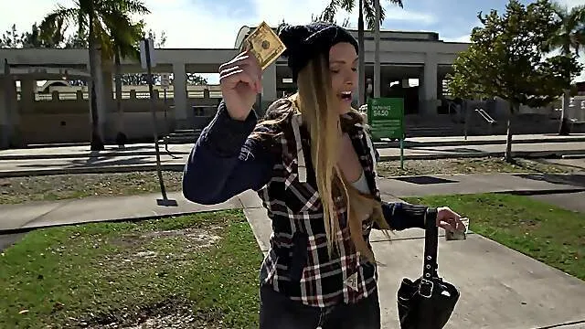 Remarkable doggy hard sex in the bang bus for a sexy teen doll