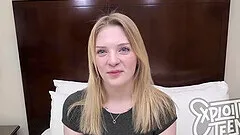 This brand new teen amateur is wearing yoga pants