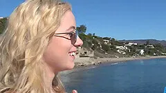 Smooth fucking in the car with small tits blonde River Lynn