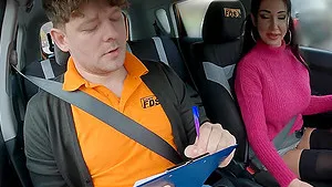 Laura Fiorentino moans while getting fucked hard in a car