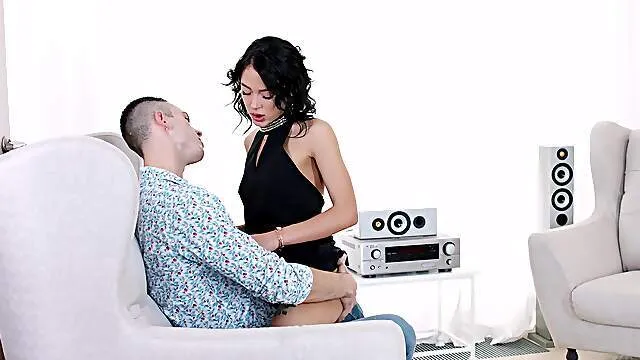 Petite beauty drives guy crazy with how tight she is