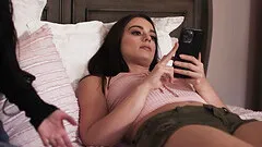 Hardcore fucking in the bedroom with small tits wife Sphia Burns