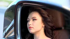 Brunette Sara Bork with natural tits enjoys during rough dicking