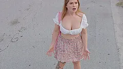 Brandy Renee moans while getting fingered in the back of a car