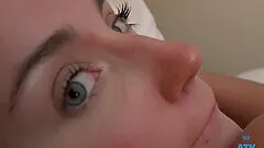 Close up POV video of brunette Macy Meadows with natural boobs