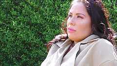 Brunette hottie Ella Roxx spreads her legs and masturbates with a toy