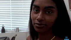 HD POV video of rough interracial dicking on the sofa - Fae Love
