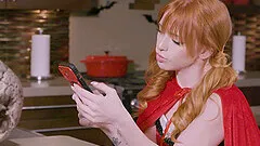 Rough dicking on the bed with a naughty redhead - Madi Collins