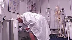 Mature babe Anja gets naked and masturbates with a big dildo