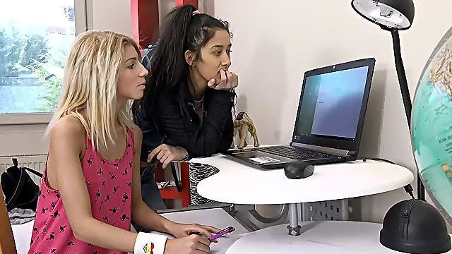 Alluring lesbians share their lust for pussy in a charming cam play