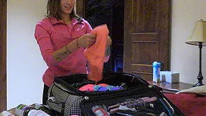 Naughty Roxanna decides to go to the restaurant without panties