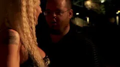 Sloppy blowjob ends with a messy facial for busty Leya Falcon