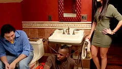 Cuckold video of horny brunette housewife India Summer riding a BBC