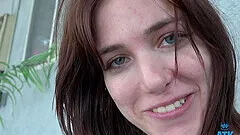 Pale brunette Valentina Jade spreads legs to be fucked on a beach