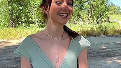 Kinky brunette Melanie Marie loves teasing and gets fucked good