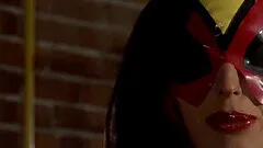 Masked chick Jenna Presley seduced a spiderman for hardcore sex