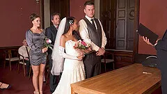 Couple starts fucking in front of the guests after wedding ceremony -2