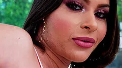 Messy facial ending after hardcore interracial sex - Nicole Aria