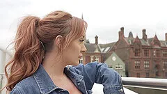 Pierced nipples darling Zoe Grey in sexy lingerie loves riding