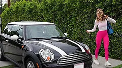 Skinny blonde Barbie Feels wants to be fucked after yoga session