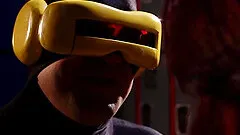 Trimmed pussy super hero Andy San Dimas moans while riding a dick