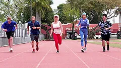 Big butt Tiffany Fox loves running and having hardcore sex