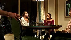 Group fucking at the party with naughty Avi Love and Bambi