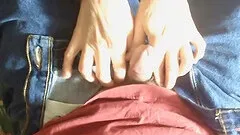 Amateur homemade video of a dirty granny giving a sloppy blowjob