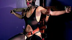 Rough torture session for slutty brunette pornstar Abella Danger