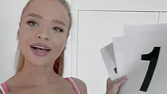 Homemade video of cute blonde Alexa spreading legs to be fucked