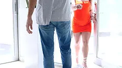 Curly haired hottie Brianna gets banged by a casting agent