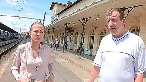 Cuckold video of a natural tits Czech babe Nicole Love riding a dick