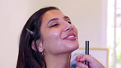 Provocative pornstar Gianna Dior loves posing while oiled up