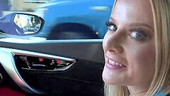 Small tits darling Paris White in sexy fishnet stockings riding