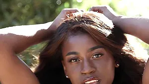 Hardcore fucking in the bedroom with adorable ebony Nicole Kitt