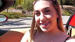 Homemade video of chubby Lexi Grey getting cum in mouth ending