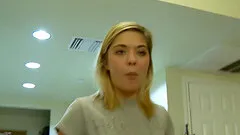 Homemade foot fetish video with blonde Lia Lor sucking a dick