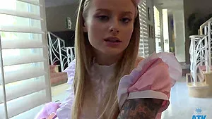 Homemade POV video of naughty maids giving head and sucking