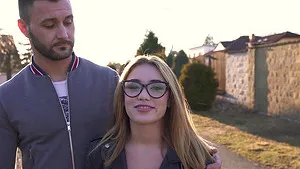 Skinny girlfriend Rika Fane rides a stranger to pay the rent