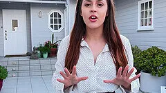 Slim hottie Catalina Ossa sits her tight pussy on a big cock