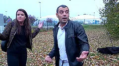 Vany Ully gets talked into sucking and riding a cock in the car