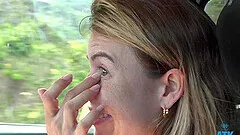 Lovely Summer Vixen showing her tits and pussy on the beach