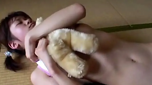JAV teen stripped and fondled while holding bear Subtitled