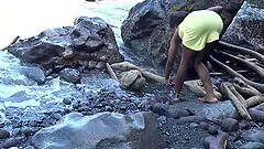 Interracial dicking in the car with brunette Noemie Bilas