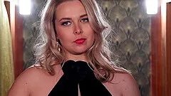 Cute Lady Lyne loves wearing her stockings while having sex