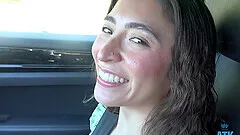 Amber Summer gets her pussy pleased in the car by her BF